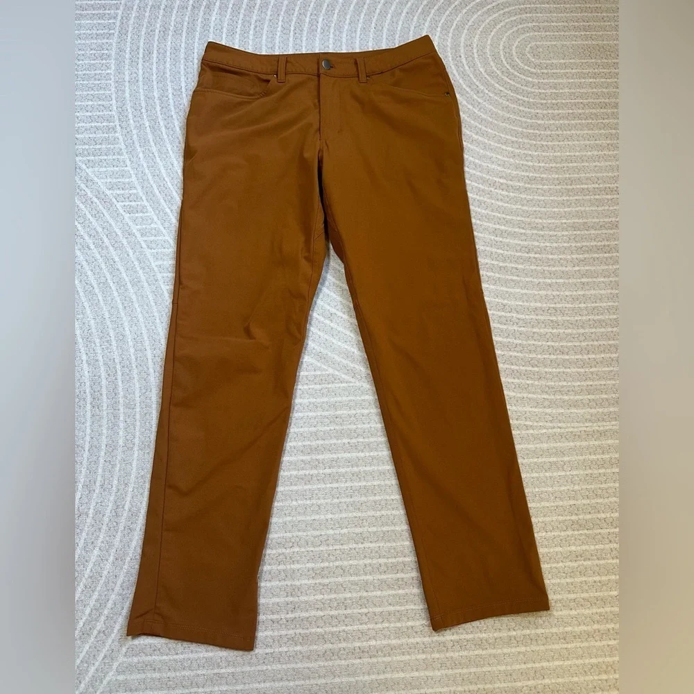 Lululemon ABC Slim Warpstreme pants Men’s Terracotta performance preppy 31x30